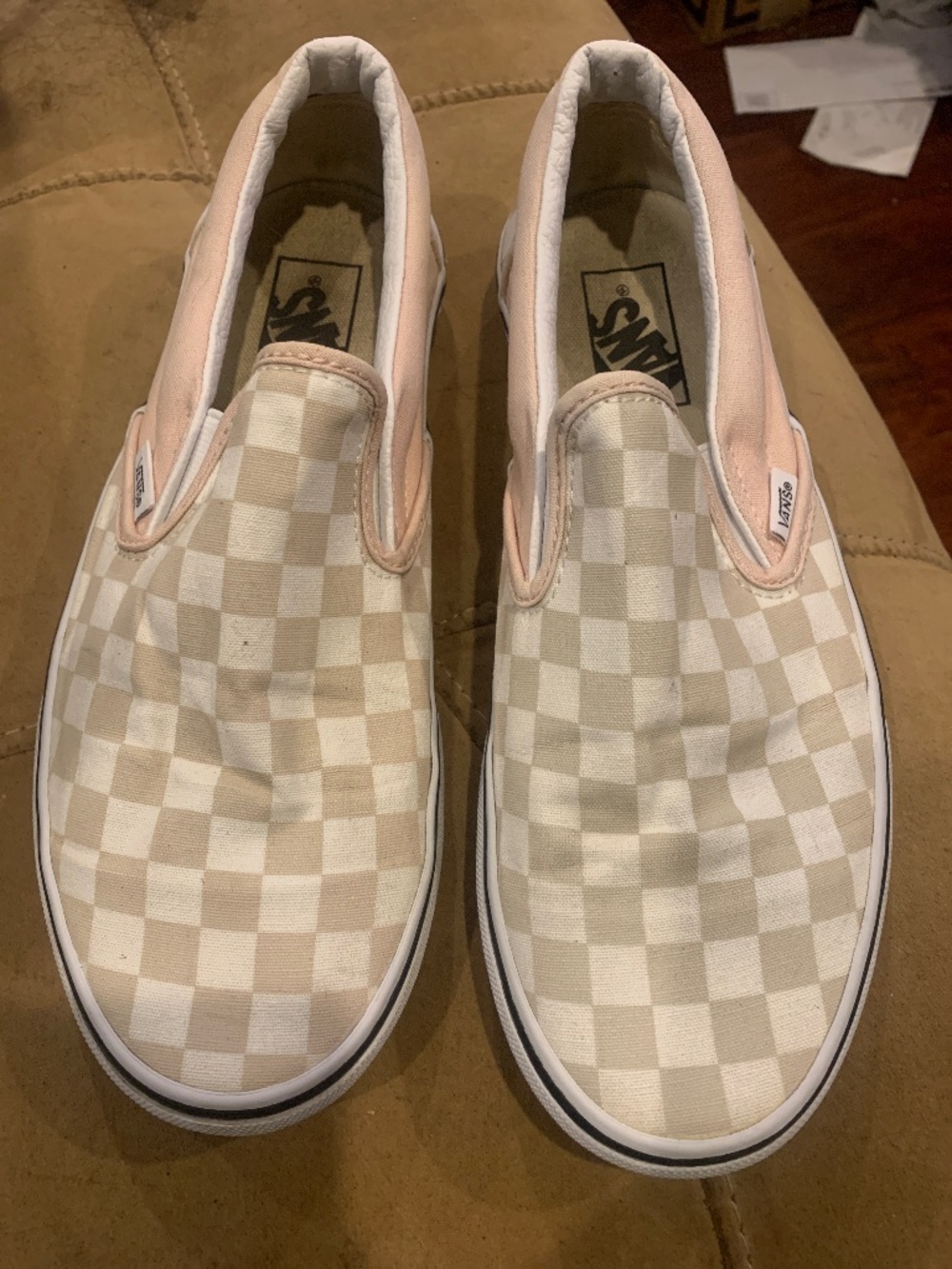 Vans rose pink checkerboard off the wall unisex